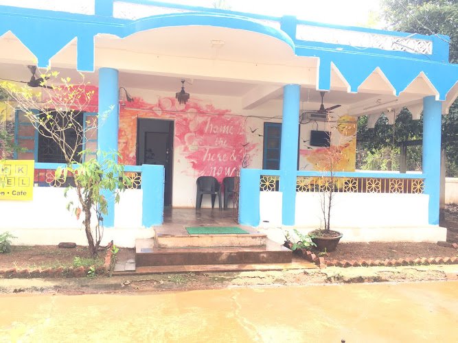 Bunkk Hostel coworking space in Anjuna, Vagator, India 1