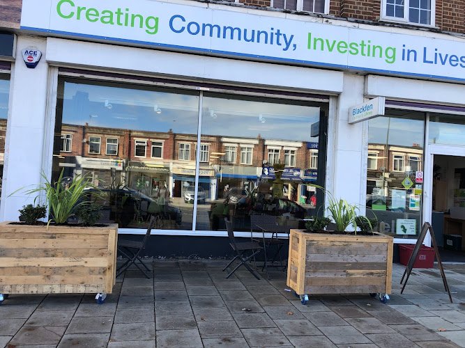 Blackfen Community Library and Rooted Coffee House coworking space in Sidcup, United Kingdom of Great Britain and Northern Ireland 1